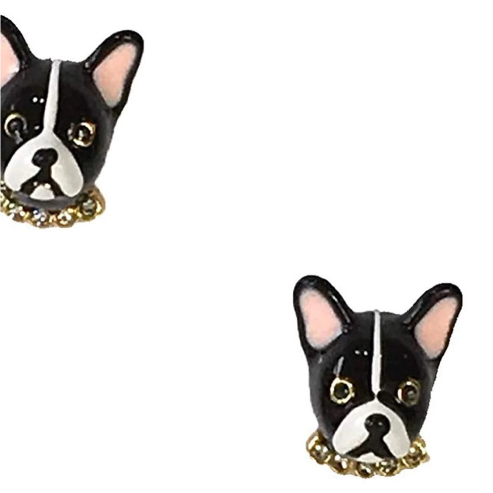 NWT Kate Spade Ma Cherie Antoine French Bull Dog Stud Earrings